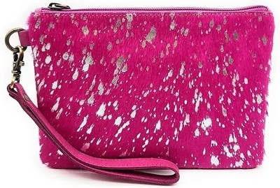 Mesa Luna Metallic Cowhide Handcrafted Large Wristlet