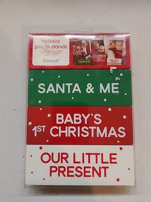 Holiday Photo Stands By Pearhead. Santa &Me, Baby's 1st Christmas & Our Present