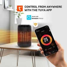 Smart Electric Heater with Thermostat - Fast Heating Ceramic Heater with Alexa