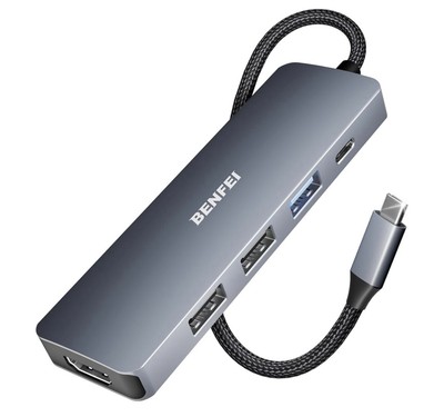 BENFEI USB C Hub 5in1, USB C Multiport Adapter mit 4K HDMI/PD 100W / 3*USB-A