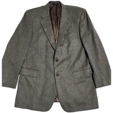 Brooks Brothers Wool Jacket 40 L Blazer Herringbone Academia 100 Wool Italy
