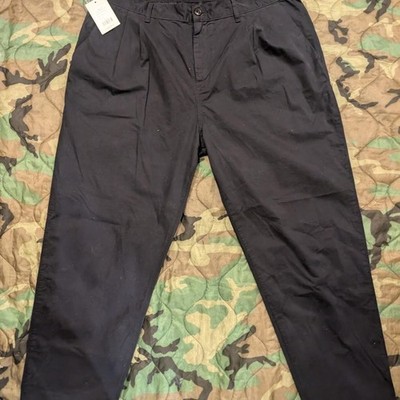 Form And Thread Men's Pleated Navy Trousers