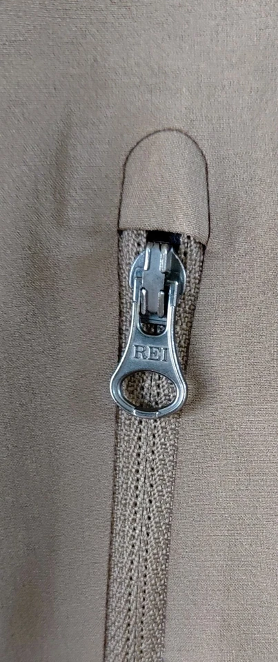 REI Womens Size 14 Tan Pants Pockets Outdoor Hiking Camping - Image 3 of 4