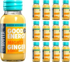 UNROOTED GOOD ENERGY Mighty Ginger Chilli&Baobab Health Shots High VitaminC 12x