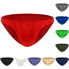 Men's Low Waist Underwear with Soft Bulge Pouch Briefs for Comfortable Wear