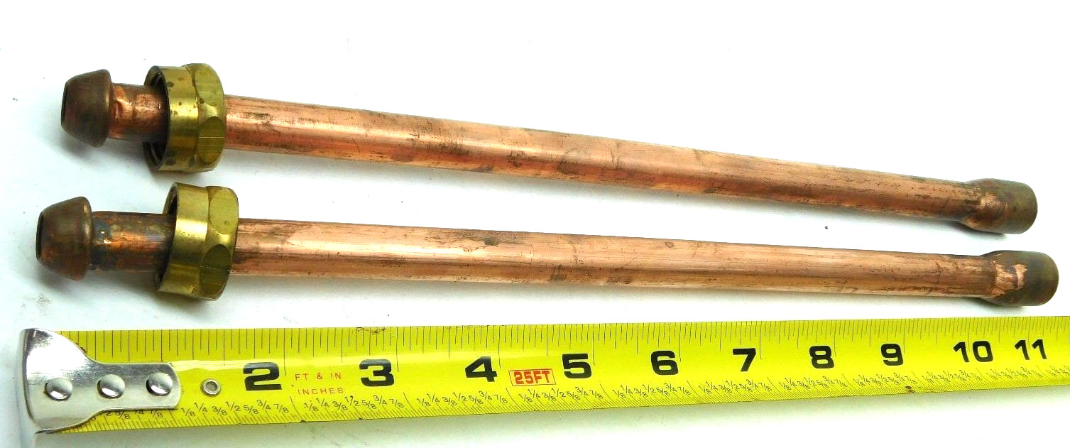 LOT OF 2! JAMECO Plumbing 1/2"" x 12" Supply Tube Copper Compression to Sweat KB