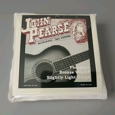 New John Pearse Guitar Strings Acoustic Slightly Light Gauge #550SL Phos Bronze