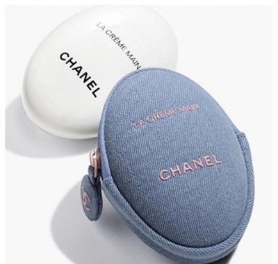 CHANEL LA CRÈME MAIN Hand & Nail Cream + Denim Pouch Limited DENIM COLLECTION