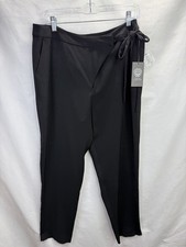 Vince Camuto Women’s Tie At Waist Black Tapered Leg Dress Pants Sz 10 MSRP $109
