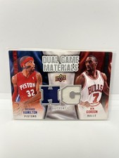 Richard Hamilton Ben Gordon 2009-10 Upper Deck Dual Game Worn Jersey Materials
