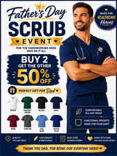 Mens Medical Scrub Top V-Neck 3 Pocket Gabardine Nurse Doctor Workwear