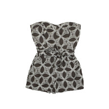 NEW Banana Republic Women's Size 8 Jumpsuit Brown Casual Cotton Geometric