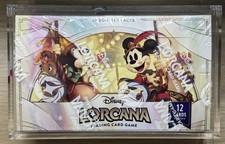 Disney Lorcana Fabled Booster Box With Acrylic Case Sealed Set 9 24 Booster Pack