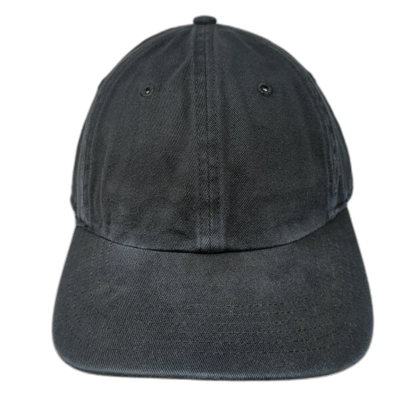 Richardson Slideback Baseball Cap Black L Adjustable Vented Holes 6 Panel Blank