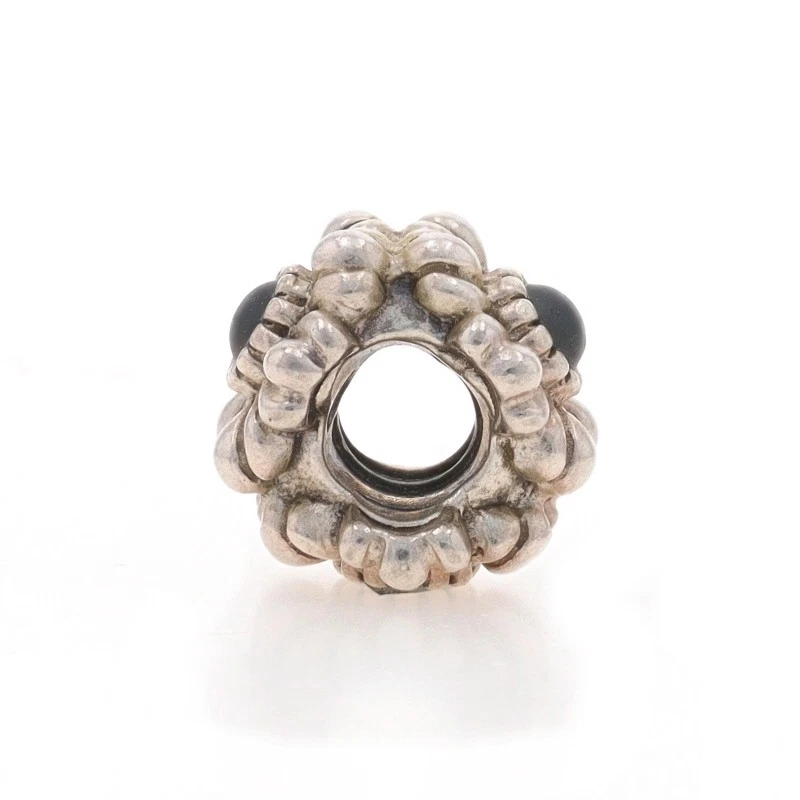 Pandora Marzo Cumpleaños Flor Hematita Cuentas Dije - Plata de Ley 925 790580HEM Foto 3 de 4