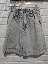 Vintage Women's Mixed Blues Acid Washed Denim Shorts Sz 5/6