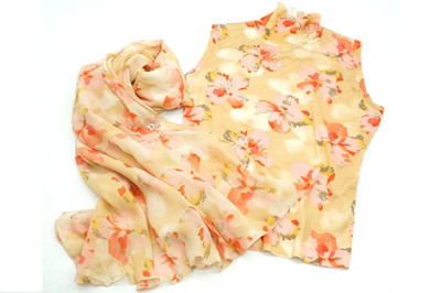 Christian Dior F38 M Galliano Periode Floral Sleeveless Top & Scarf Set Used ...
