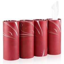 Car Tissue Holder 4 PCS Cup Holder Facial Tissues Travel Bag 200 Count Red
