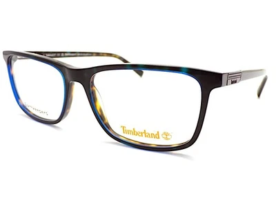Lunettes Timberland Cadre Bleu Foncé sur Marron 55mm TB1775 092 Unisexe - Photo 1/4