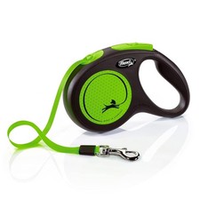 Flexi New Neon Tape Green M 5m Retractable Dog Leash for Dogs up to 25kg