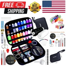 Compact Portable Sewing Kit with 18 Threads & Tools - Essential for Travelers