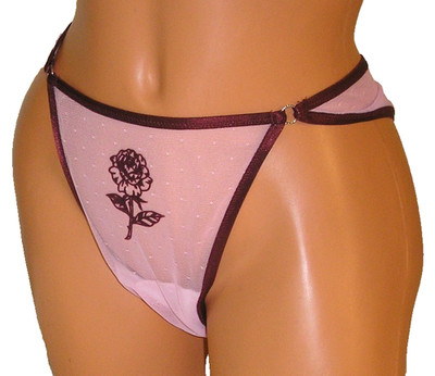 Panties Lingerie Victoria's Secret Pink - Rose Print Mesh Cheeky Bikini   XL