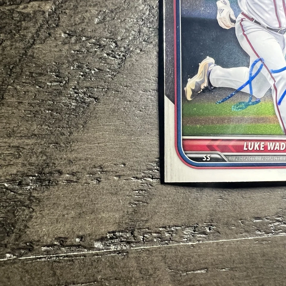 Luke Waddell Signed IP Auto Rookie 1st 2022 Bowman Chrome #BCP-48 Atlanta Braves - Image 3 of 4