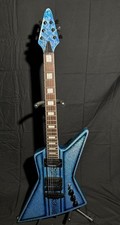 custom explorer electric guitar candy blue metal flake