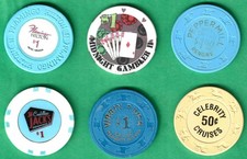 6 Casino Chips from Assorted Locations including Reno, Nevada