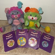 LQQK 2 Vintage Popples Green Popples Purple Popples And 4 Magnets