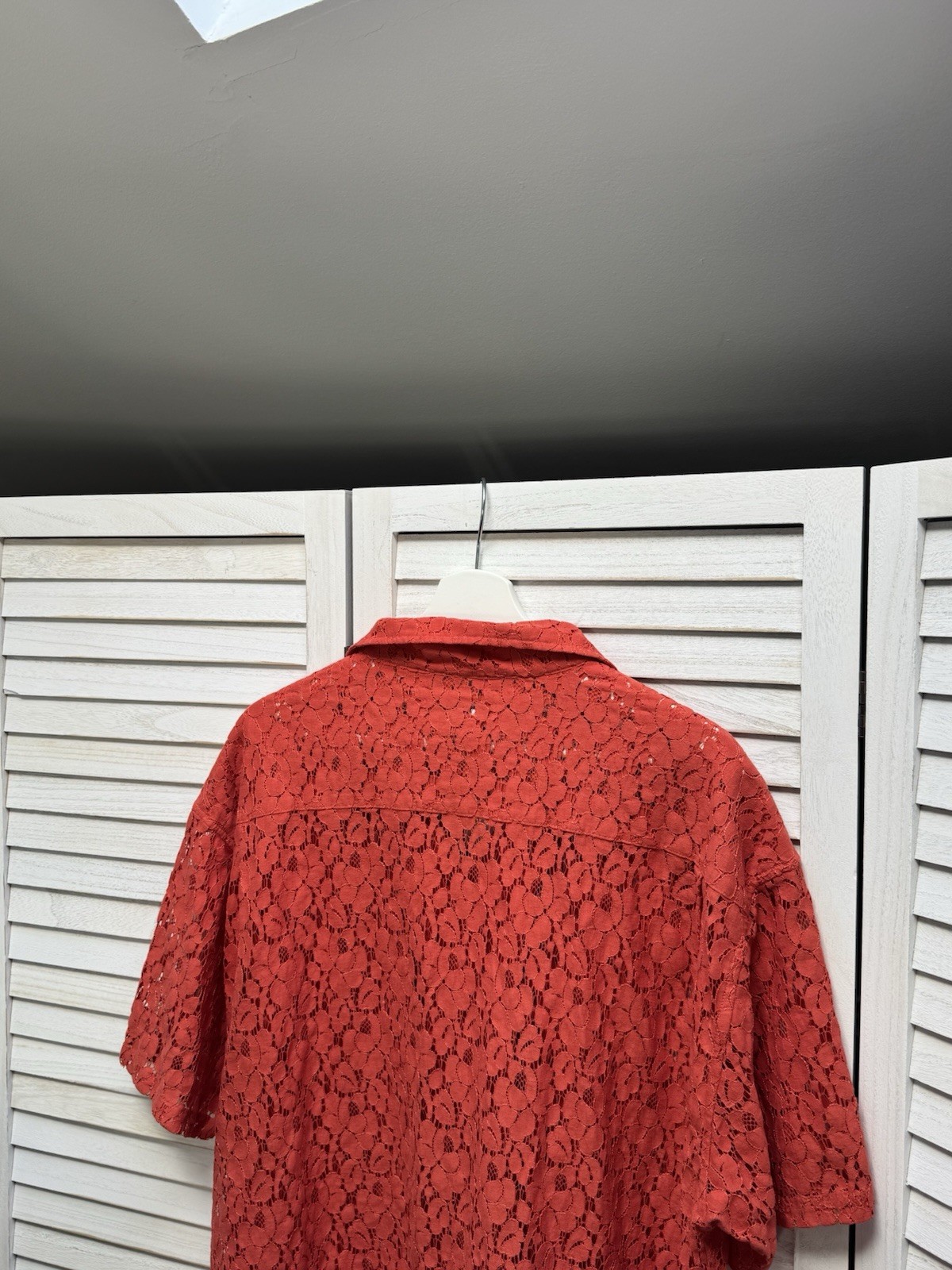 Men’s Casual Stussy Floral Pattern Y2K Shirt Orange thumbnail 9