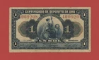 PERU  1 SOL  1917  CERTIFICADO DE DEPOSITO DE ORO  PICK # 31  FINE+.