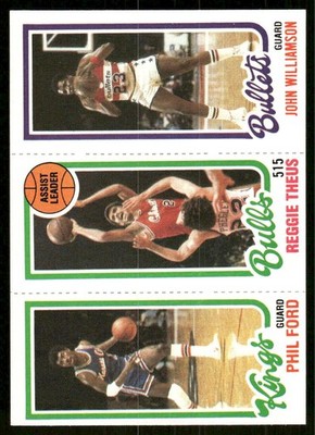 1980-81 Topps Phil Ford / Reggie Theus / John Williamson TL #43 / 127 / 252