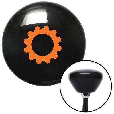 Orange Solid Gear Black Retro Shift Knob w/ M16x1.5 Insert Shifter Auto Manual