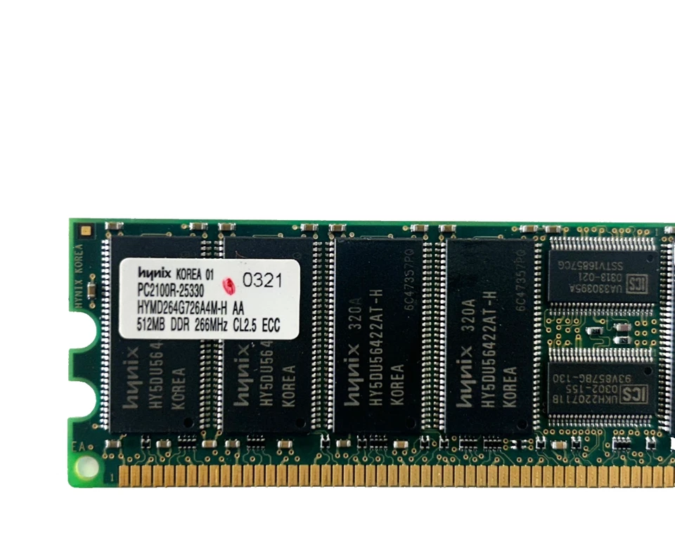 Hynix PC2100R-25330 512MB DDR 266MHz CL2.5 ECC Memory Module - Image 4 of 4