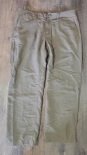 REI Co-Op Mens 36x30 Tech Hiking Pants Green Outdoor Zip Pocket Trail Nature