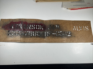 Vintage Military Shipping Stencil-Jim Alvis Atkinson-55257660