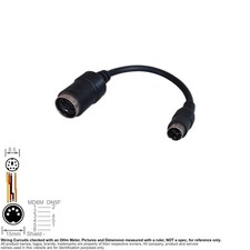 Adapter DIN 5-Pin Female Mini-Din 6-Pin Male 7.5" AT Keyboard PS2 Port System