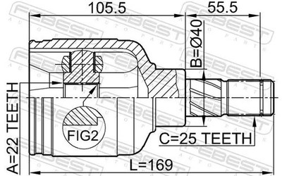 Antriebswellengelenk getriebeseitig 0211-EP16 FEBEST für NISSAN PRIMERA