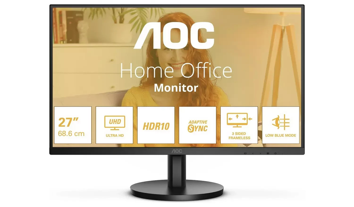 AOC U27B3M 27"" Widescreen VA WLED Black Multimedia Monitor 3840x2160 4ms