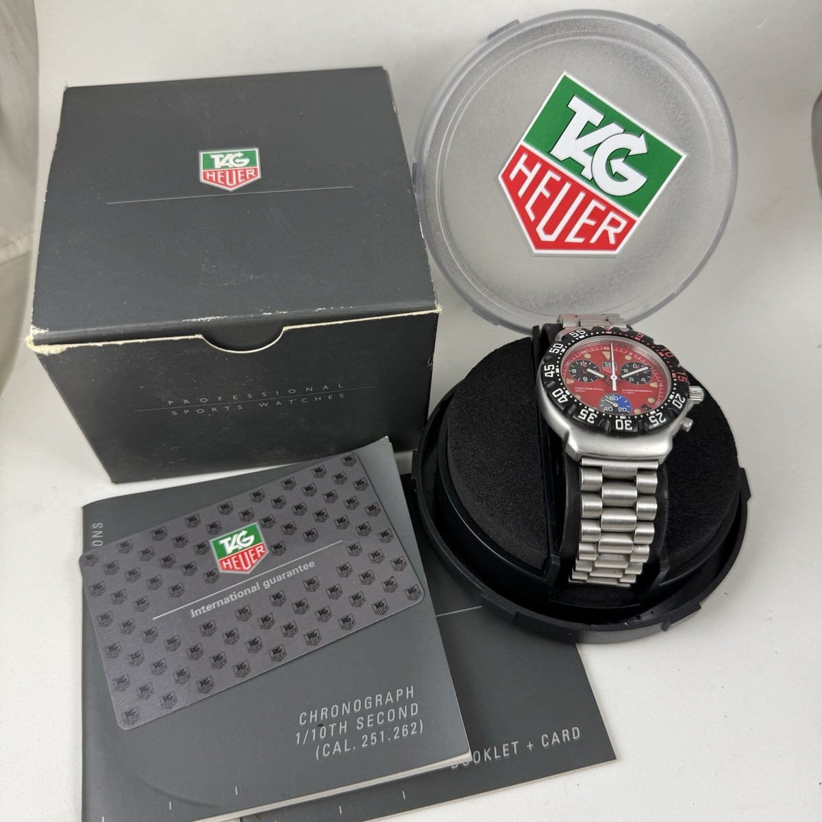 TAG HEUER FORMULA RED DIAL CA1210 MENS WATCH