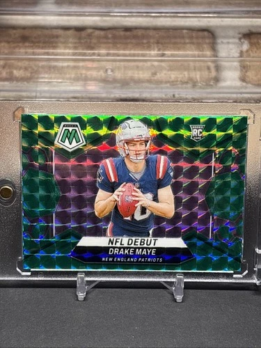 2024 Panini Mosaic - NFL Debut Drake Maye #273 Green Mosaic Prizm (RC)
