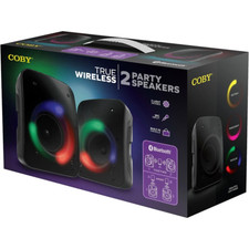 Coby LED Lighting Portable Bluetooth Speaker, Black