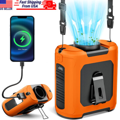 Wearable Waist Fan 10000mAh Rechargeable Belt Fan Portable Waist Fan 5 Speeds US