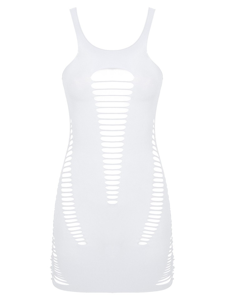 See Through Hollow Out Mini Dress