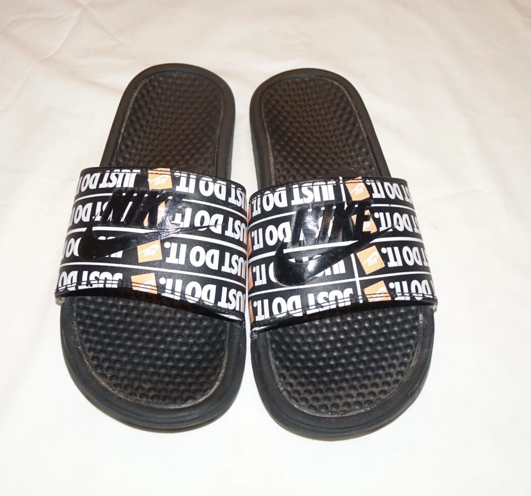 Sandali Nike Benassi JDI stampa Just Do It 631261 016 uomo 9 neri