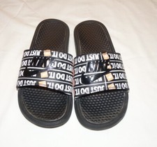 Nike Benassi JDI Sandals Just Do It Print 631261-016 Men s 9 Black