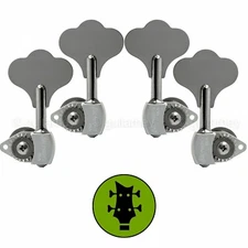 NEW Hipshot USA HB6 1/2" Ultralite® Bass Tuning L2+R2 Clover Key 2x2 - CHROME