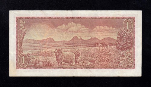 F.C. SUDAFRICA SOUTH AFRICA , 1 RAND 1967 , B/C+ ( F+ ) , P.110b . - Picture 2 of 2