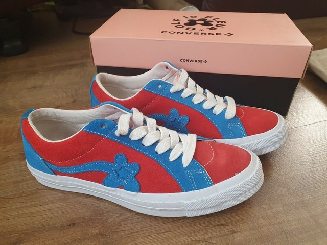 tyler the creator converse red and blue
